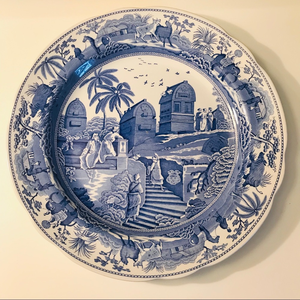 Dinner plate BLUE ROOM collection by SPODE Antique)